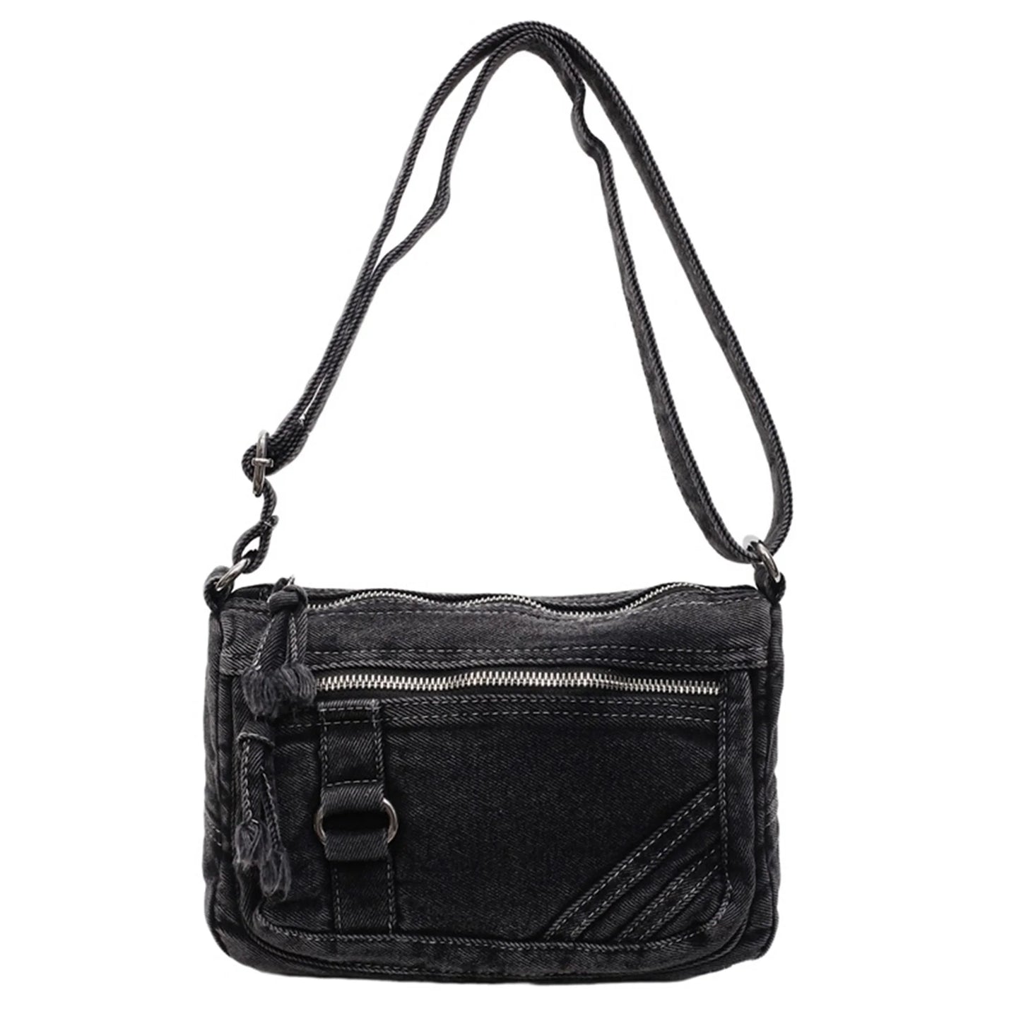 Fashionable Women s Denim Shoulder Bag with Adjustable Strap and Spacious Interior for Everyday Use