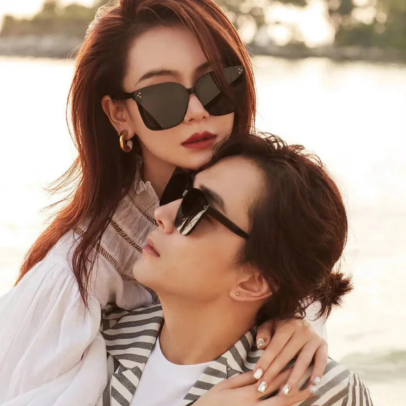 CLLOIO New Trend Sunglasses For Women And Men Simple Design Decorative Glasses Car Driving Eyewear Unisex Sun Glasses UV400