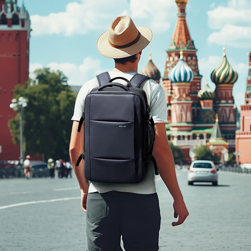 Heroic Knight Expandable Travel Backpack Men Work Backpack Big Capacity 15.6 Laptop Waterproof Backpack Casual College Schoolbag