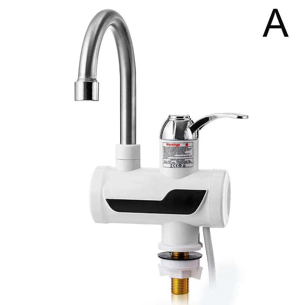 3000W Tankless Instant Water Heater Electric Hot Water Heating Kitchen Display Tap Faucet Temperature With J6X4