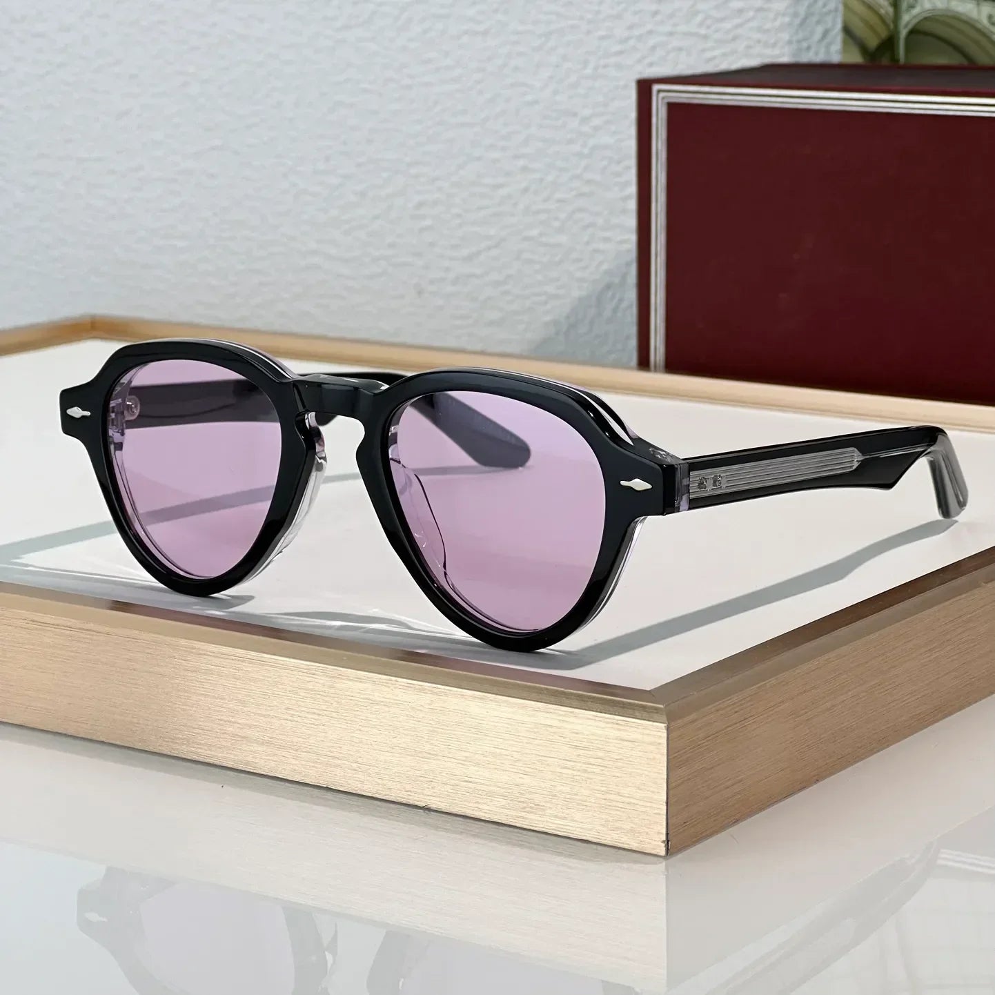 Fashion Sunglasses For Women and Men HATFIELDI Anti-Ultraviolet Retro Plate Full Frame Special design Glasses Random Box