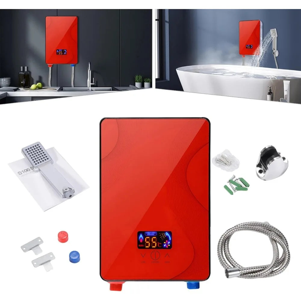 6.5 kW Instantaneous Water Heater Kitchen Instantaneous Water Heater Shower 230 V Ready to Plug Water Heater Tankless