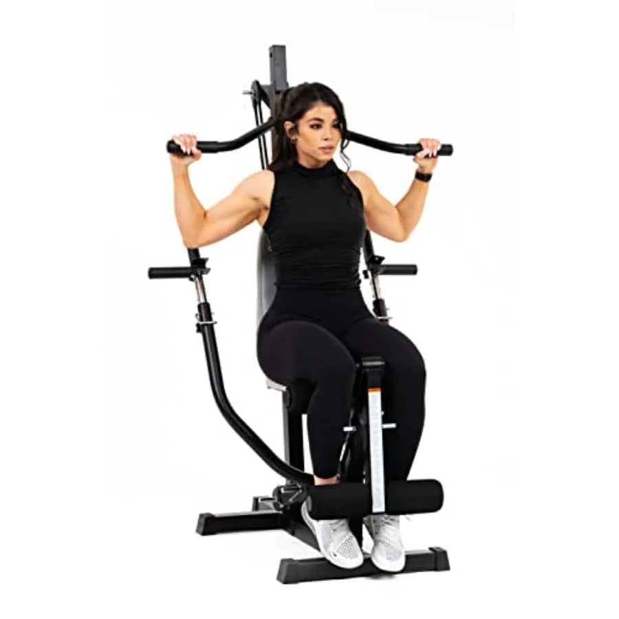 Core Home Fitness Full Body Workout Machine - Multi-Functional Home Gym Multi-Purpose Workout System in Black with Adjustable R