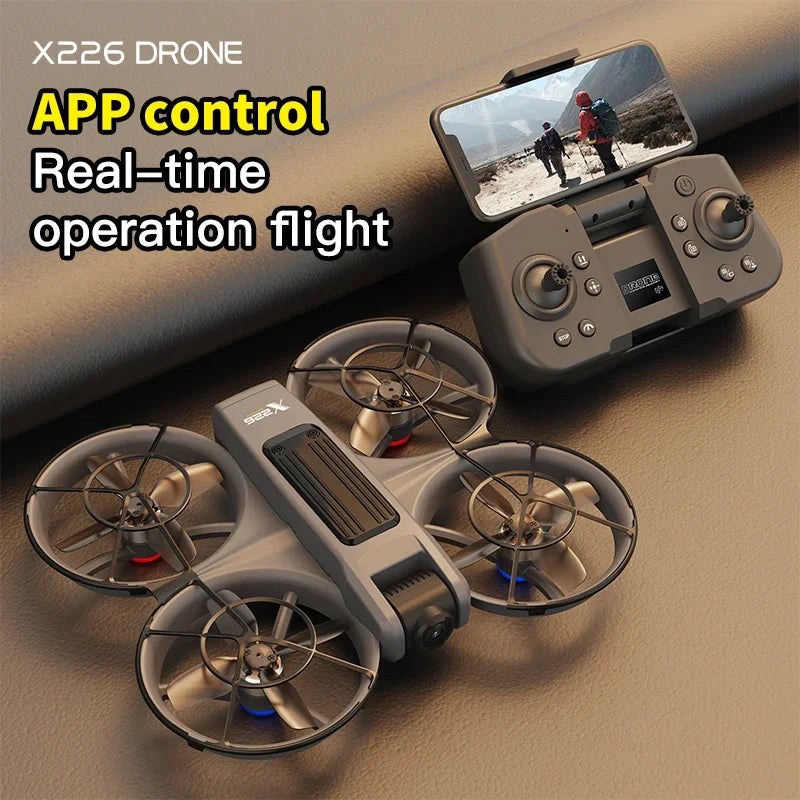 X226 VR FPV Drone 4K HD Dual Camera Aircraft Brushless Motor WIFI 2.4G/5G RC Quadcopter Optical Flow Positioning Mini Drone Toys