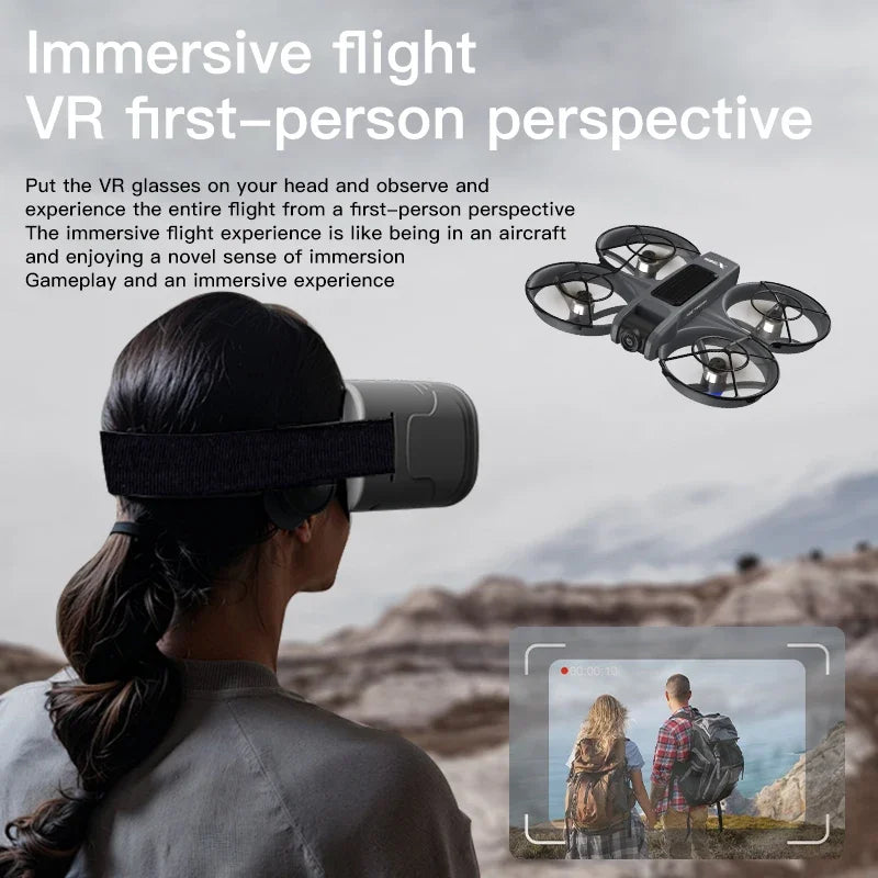 X226 VR FPV Drone 4K HD Dual Camera Aircraft Brushless Motor WIFI 2.4G/5G RC Quadcopter Optical Flow Positioning Mini Drone Toys
