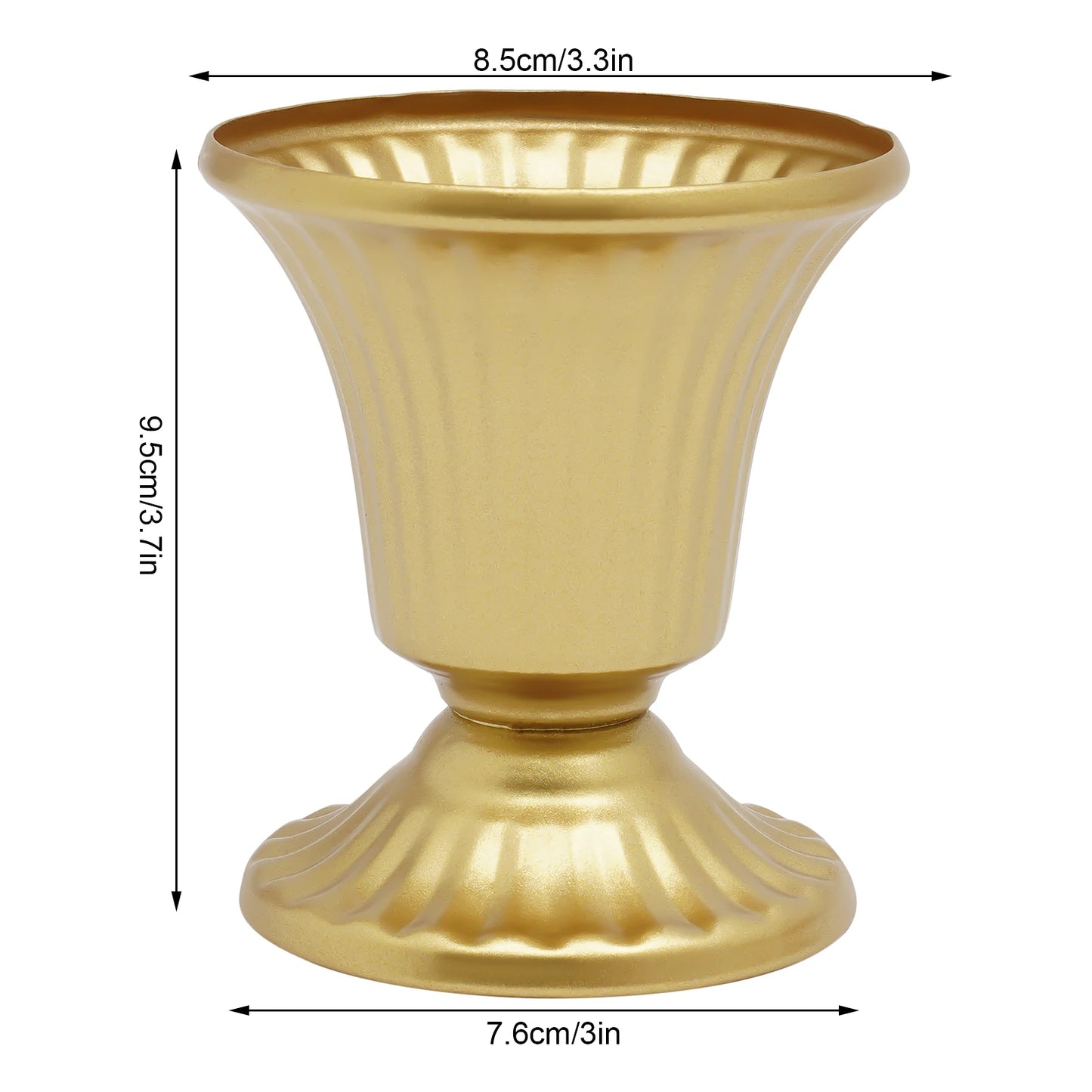 10 Pcs Gold Wedding Froral Vases Flower Holder Pot Planter for Tables Centerpieces Party Decoration 5.9Inch/3.3inch