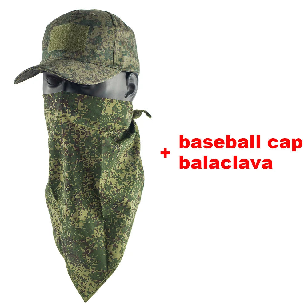 Tactical Camouflage Mask Hat Baseball Cap Beanies Skullies Unisex Hip Hop Knitted Cap Elastic Outdoor Cap