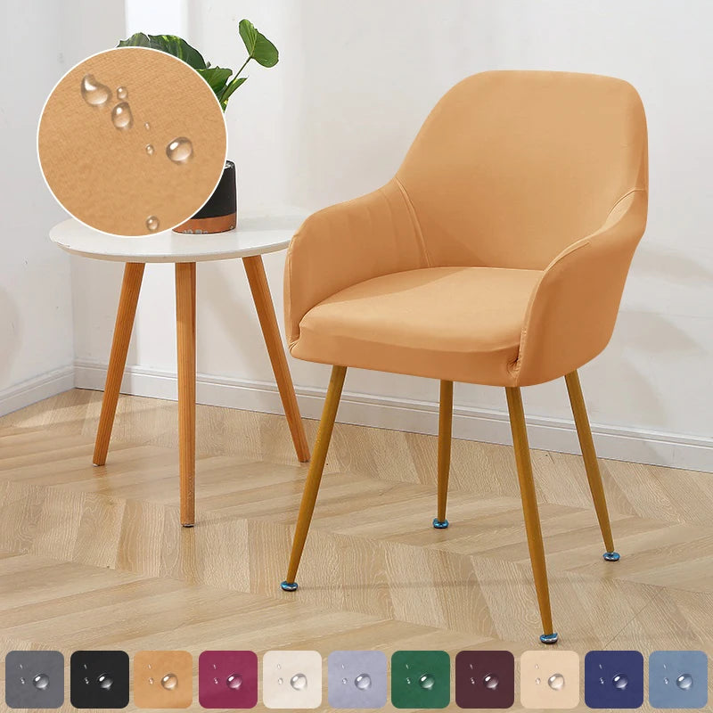 Water Repellent High Arm Chair Cover Elastic Dining Chairs Slipcovers Removable Solid Color Armchair Covers for Hotel wedding
