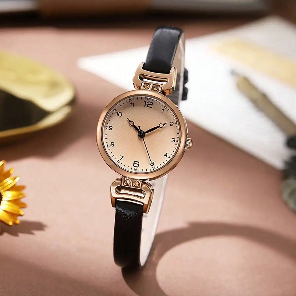 Women's Watch, Quartz Watch, Simple Fashion Casual Watch, Small Elegant Leather Strap, Round Dial