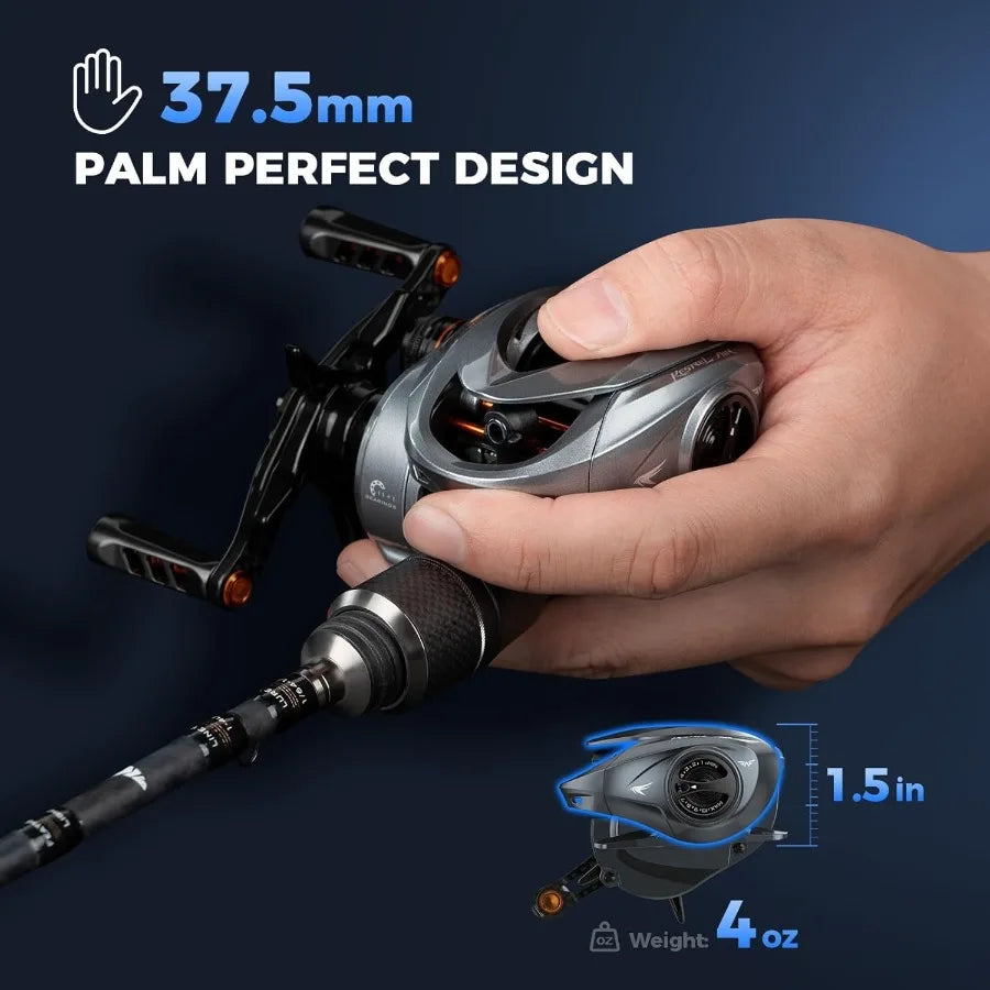 Ultralight Baitcasting Fishing Reel for Precision Casting in Small Stream and Light Tackle Applications Features UltraFine Cont
