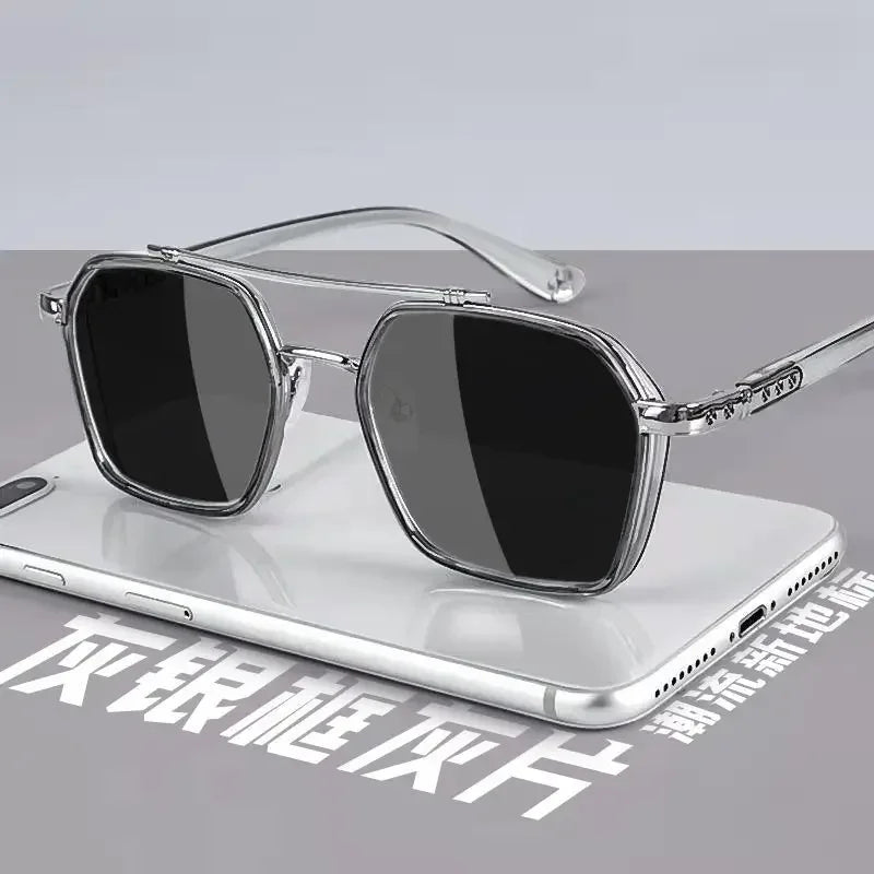 Trend Sunglasses for Men Professional Day Night Driver Sunglasses UV400 Retro Luxury Design Glasses Vintage Lentes De Sol Hombre