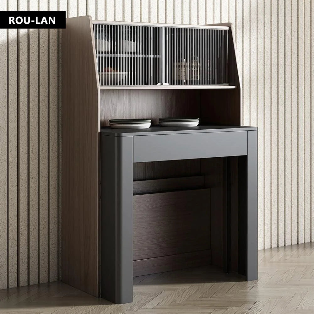 Rectangular Dining Table Extendable Dining Table Storage Multifunctional Dining Table Space Saving