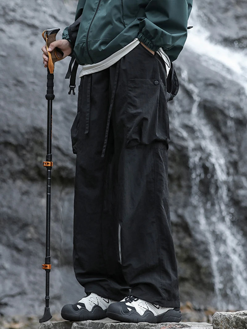 Hiking Pants Men Spring Summer Waterproof Lightweight Quick Dry Breathable Cargo Pants with Multi-Pockets Cooling Thin Trousers