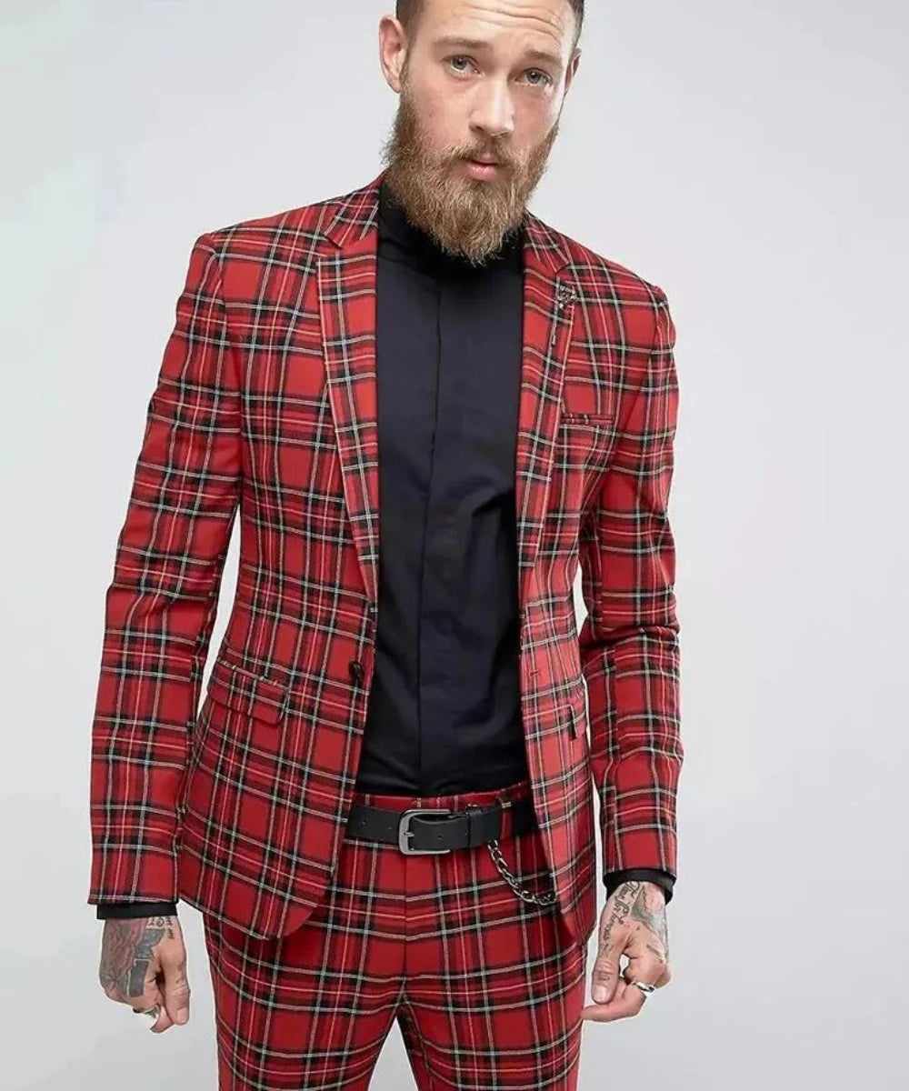 High Quality Men Suit Two-pieces(Jacket+Pants) New Fashion Formal Groom Wedding Prom Banquet Male Clothing