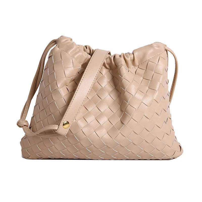 2025 Summer's Must-Have! Handmade Woven Bucket Bag for Women - Simple Elegance, Spacious Interior, Shoulder/Crossbody Options