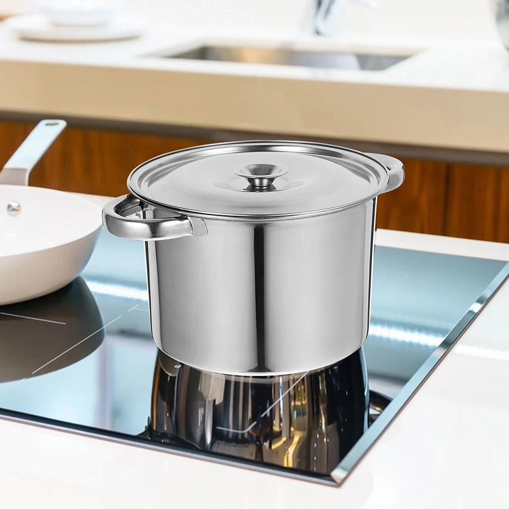 Stock Pot Stainless Steel Large Capacity Stockpot Large Capacity Stockpot Soup Bucket Sauce Pot Water Pitcher Steamer Cookware