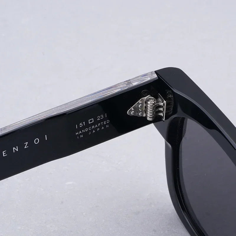Sunglasses for Men Vintage Acetate Luxury Designer Sunglasses Women Occhiali Da Sole Da Uomo ENZO Red Lens Sunglasses
