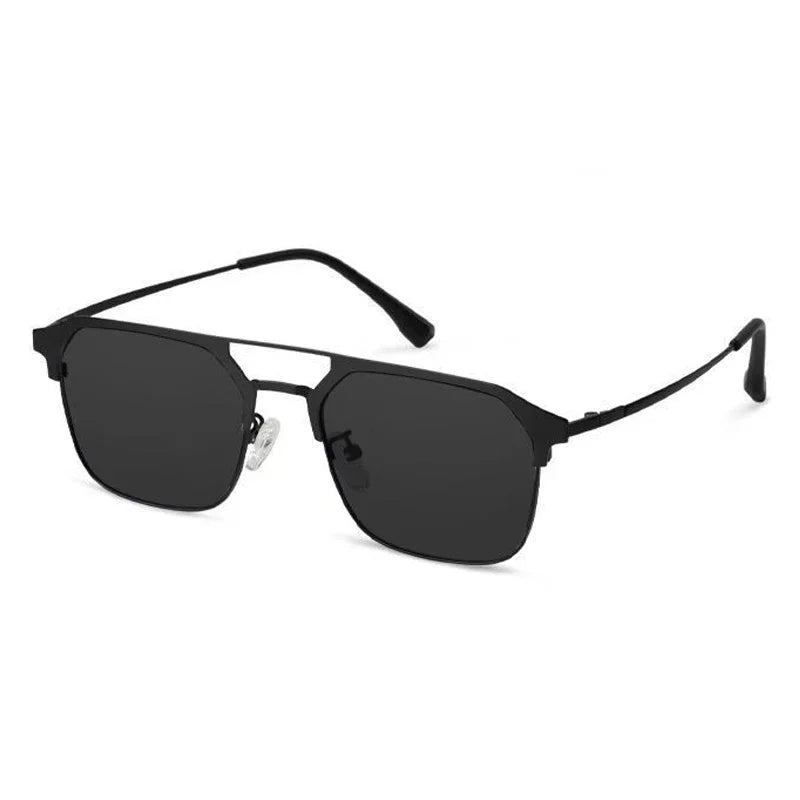 Men Vintage Square Sunglasses Women Popular Anti-UV Finished Myopia Glasses Retro Travel Vacation Sunshades Goggles for Man
