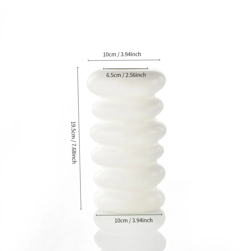 1PC Plastic Spiral Decorative Vase Scandinavian Flower Arrangement Kitchen Living Room Bedroom Home Wedding Decoration Ornament
