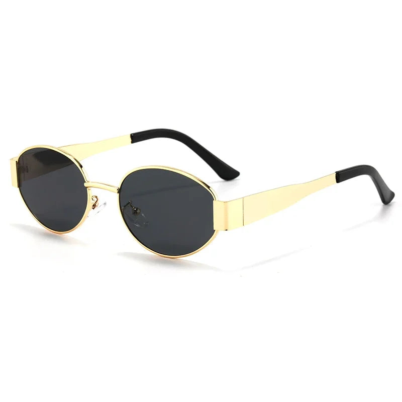 New Sunglasses For Women And Men UV400 Sun Glasses Alloy Oval Eyewear