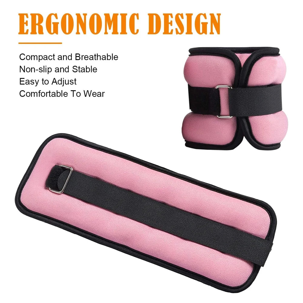 Ankle Wrist Weights, (0.25kg / 0.5kg Each Pack) Modularized Leg Wrist Weight Straps for Yoga, Walking, Running, Aerobics, Gym