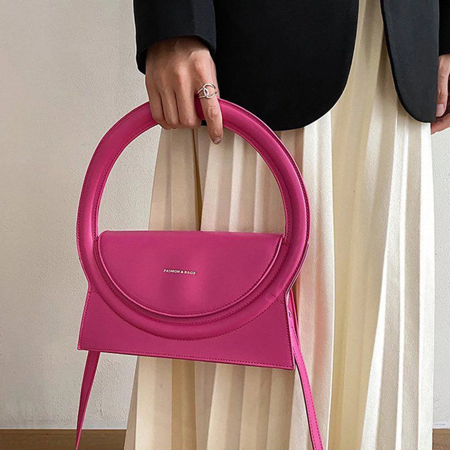 Women'S Unique Design Handbag Fashionable Women'S Handbag One Shoulder Crossbody Saddle Bag Women'S Mobile Phone Wallet