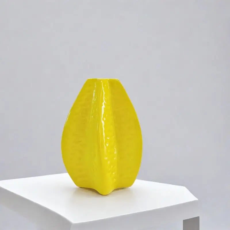 Carambola Lemon Ceramic Vase Decoration Nordic in Feng Shui Cultivation Flower Vase Home Fresh Desktop Decoration Crafts