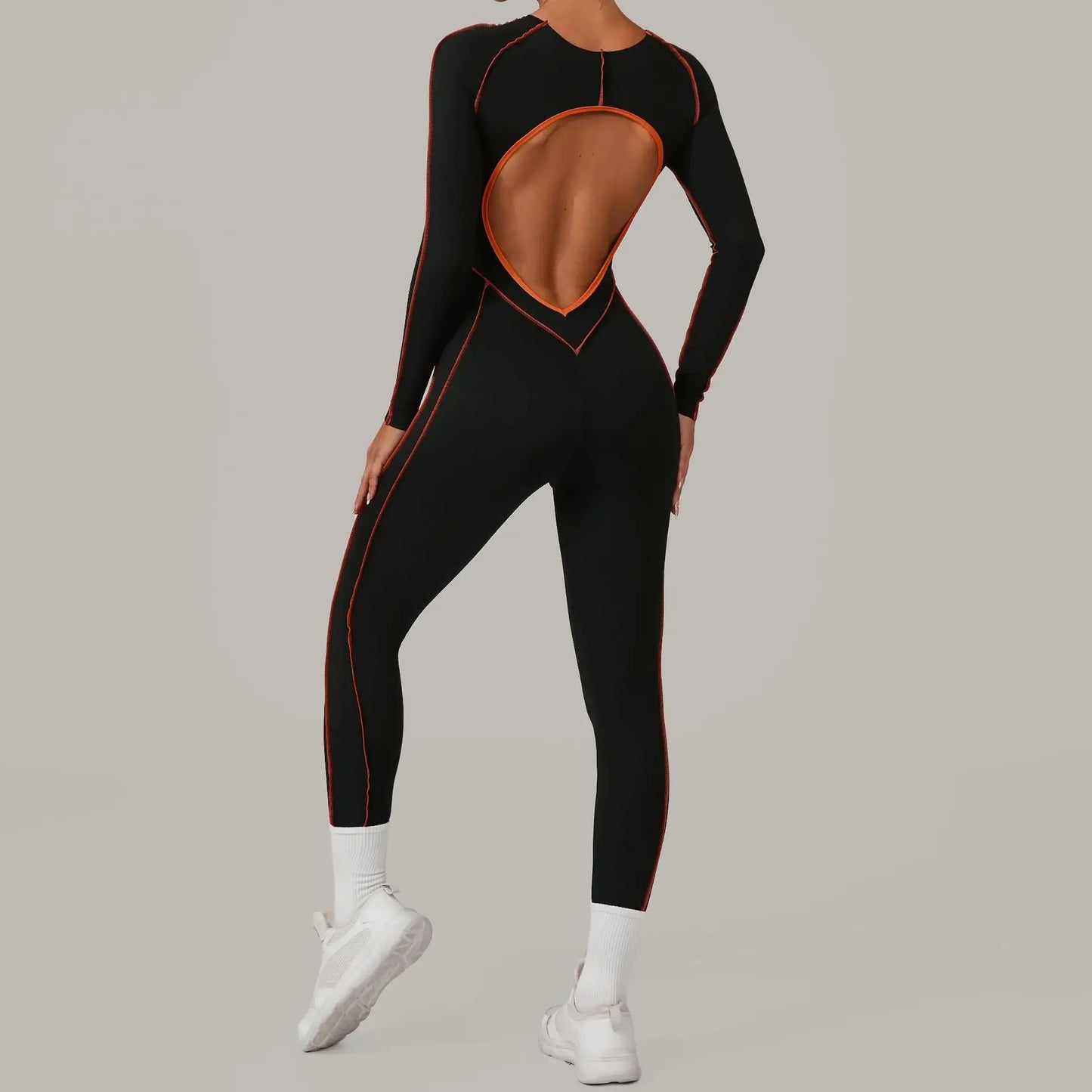 Seamless Yoga Jumpsuit Sports Fitness Peach Hip Tights Backless High-intensity One-piece Workout Clothing Gym Bodysuit for Women