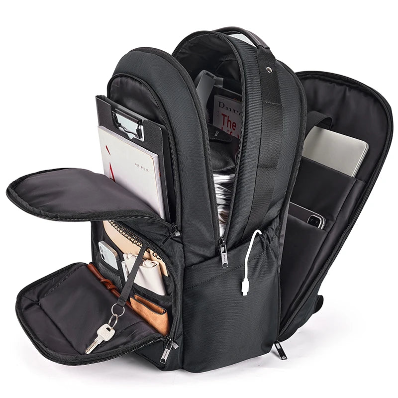 BAGSMART 40L Large Capacity Waterproof Backpacks USB Charging 17.3'' Laptop Bags Multifunctional Business Travel Bag for Men