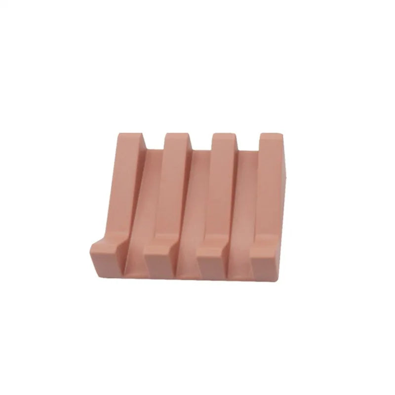 Bathroom Silicone Soap Dish Shower Portable Soap Holder Keeping Soap Dry Easy Clean Sponge Tray Kitchen Accessories