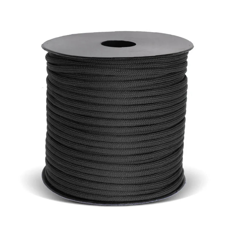 Military Paracord for Outdoor Survival, 9 Strand, 4mm, 650 Paracord, 50m, 100m, Tactical Parachute Cord, Camping, Weaving Rope