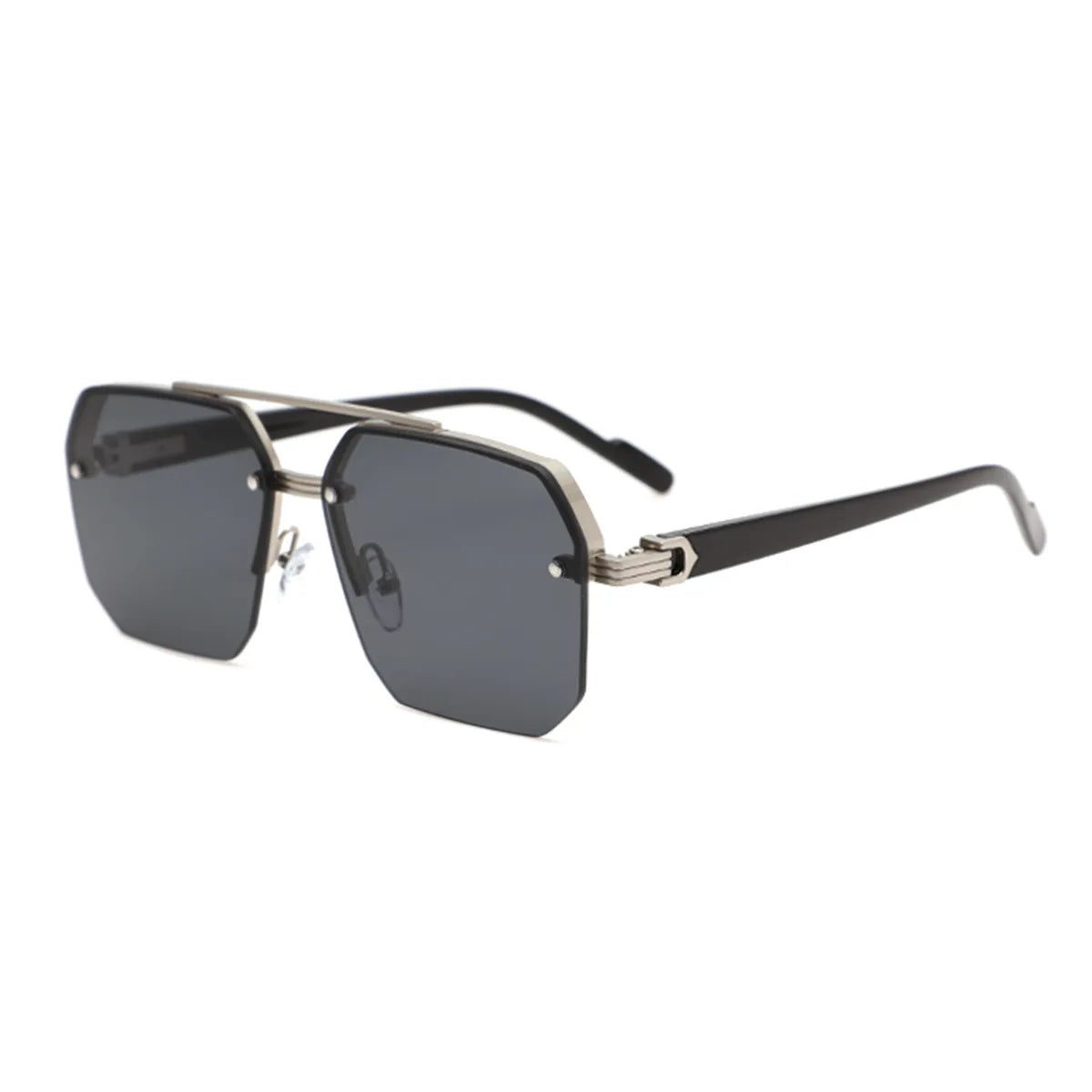 New Gradient Sunglasses for Men Fashion Metal Big Frame Sun Glasses Brand Design Luxury Lunette De Soleil Homme UV400 Eyewear