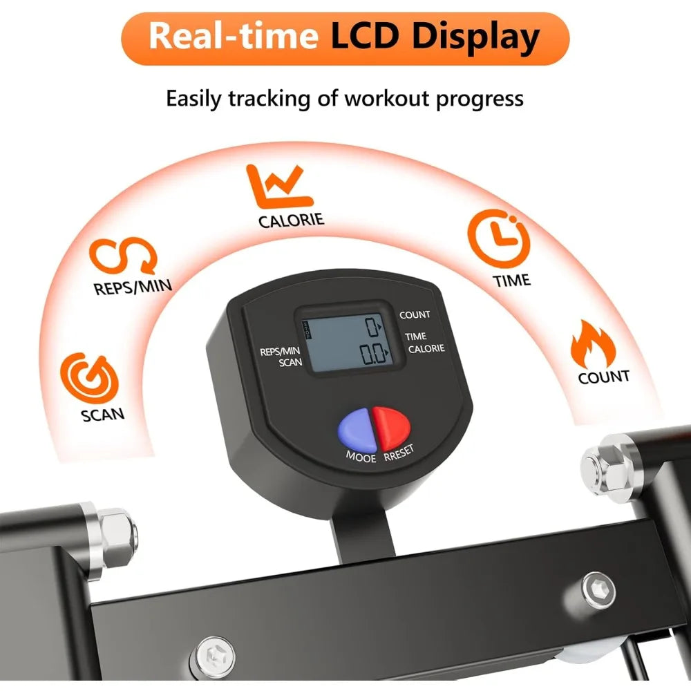 Home Cardio Exercise Vertical Climber: Upgraded Compact Stair Stepper with Adjustable Resistance for Full-Body Workouts