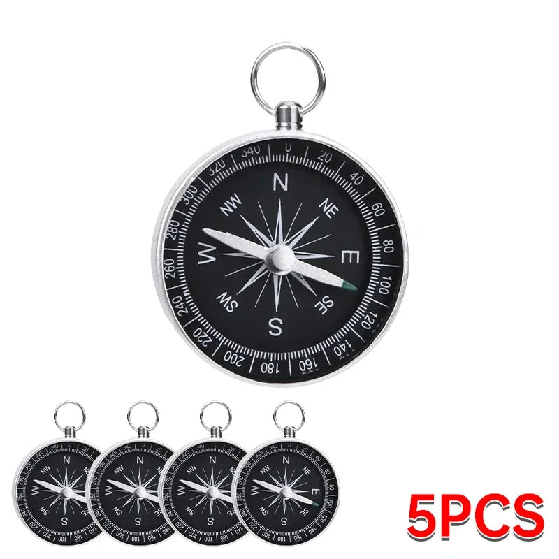 Pocket-sized Compass, Portable Survival Movement Navigation Compass with Key Ring, Suitable for Outdoor Camping and Hiking