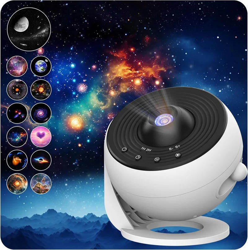 Galaxy Projector for Bedroom, 13 in 1 HD Star Projector Light Projector, 360° Rotating Planetarium Projector with Timer for Kids