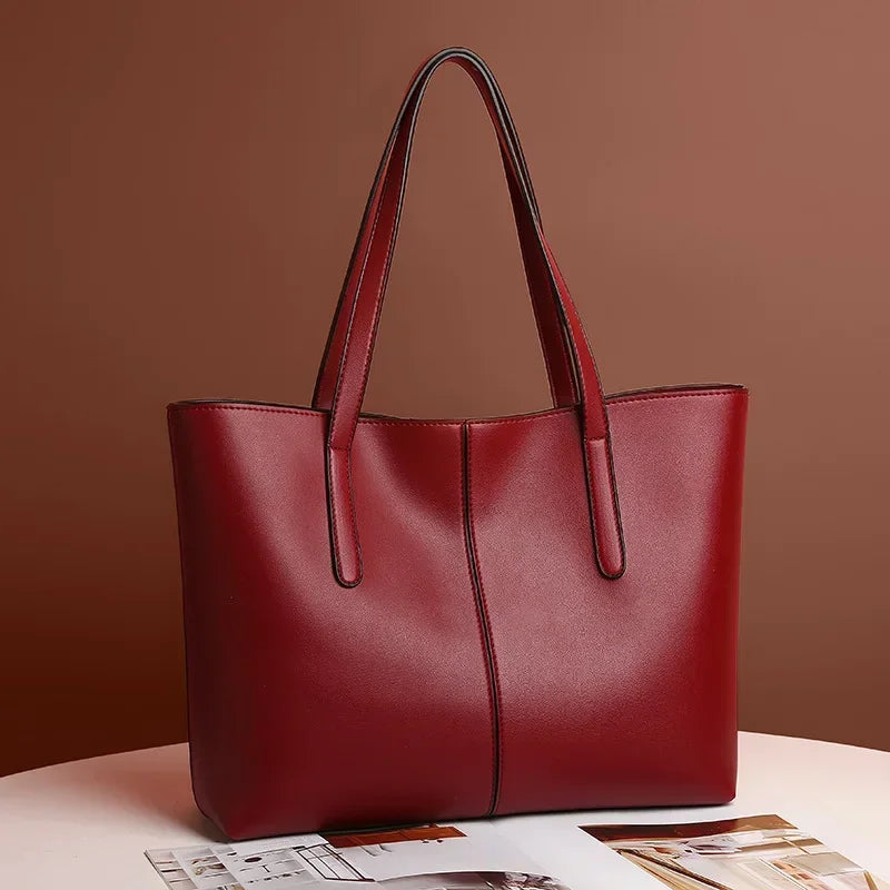 Women Fashion Bag Tote Bags for PU Shoulder Bag for Women Versatile Large Capacity Bags Split Leather Totes Handbag Work Travel