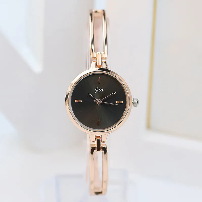 Women's Watch Simple Round High Grade Steel Belt Bracelet Watches Female Fashion Quartz Clock Wristwatches