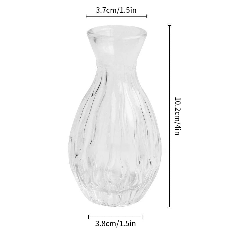 Brown Retro Glass Vase Plant Flowers Bottle Flower Arrangement Hydroponic Terrarium Desktop Vase Creative Home Decor Flower Pot