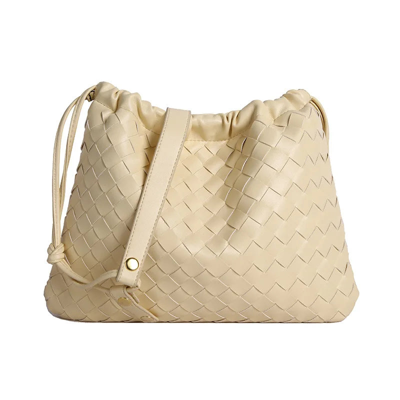 2025 Summer's Must-Have! Handmade Woven Bucket Bag for Women - Simple Elegance, Spacious Interior, Shoulder/Crossbody Options