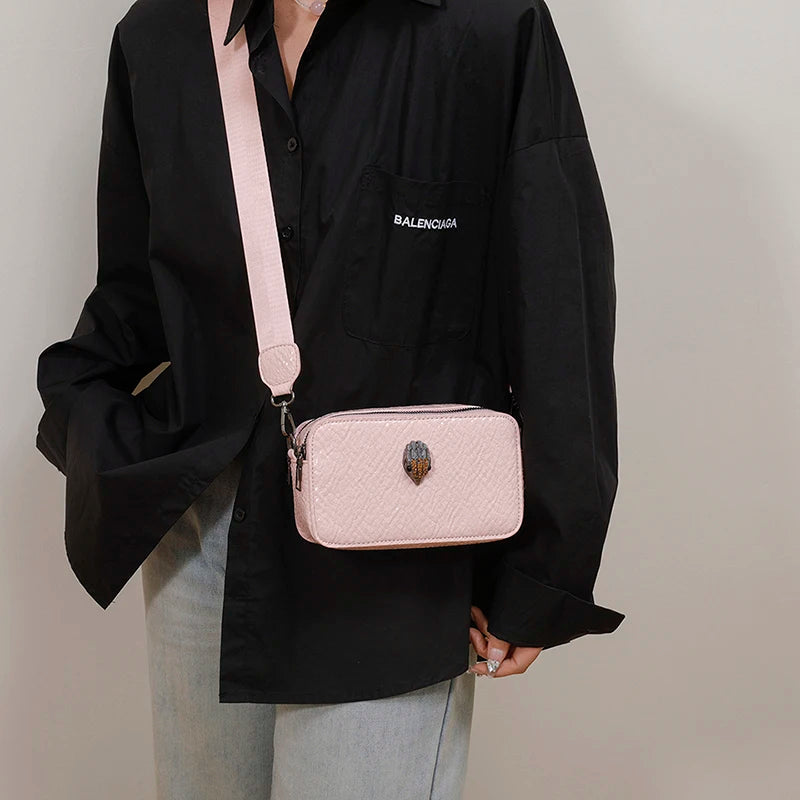 Women's Crossbody Bag Fashionable and Functional, Genuine Leather, Famous Designer Elegant Detail
