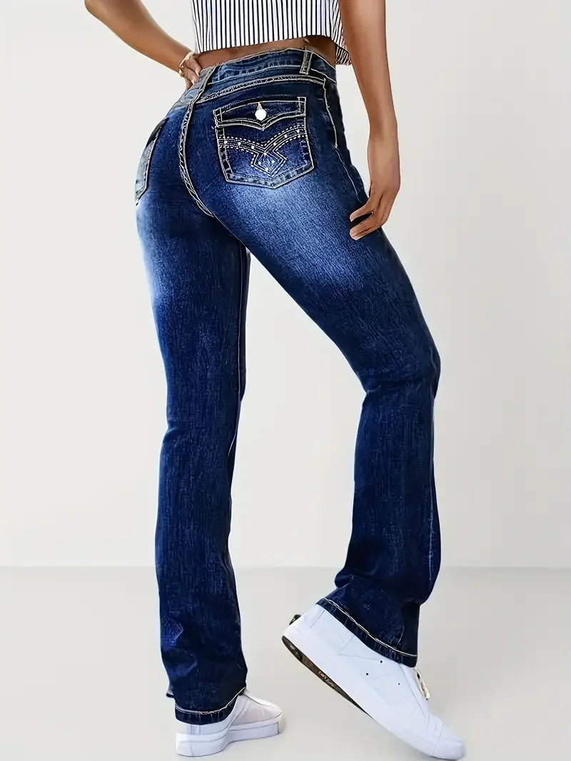 High-Quality Women's Slimming High-Stretch Denim Jeans | Skinny Fit & Figure-Flattering High-Waist Design, Premium Elastic Fabr