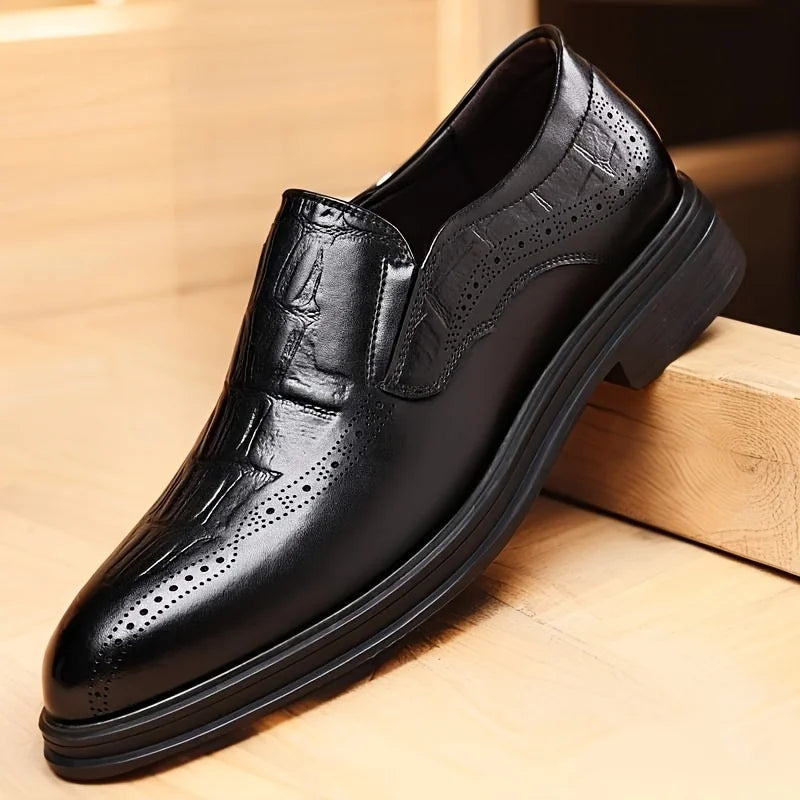 Leather Shoes for Men Wedding Formal Oxfords Business Casual Office Work Shoes for Men Classic Luxury Pointy Men's Dress Shoes