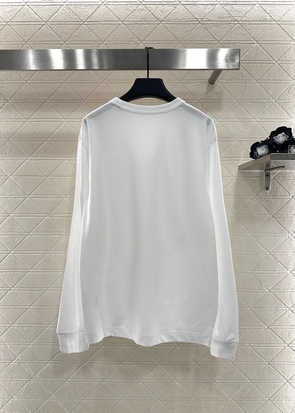 25 autumn/winter new letter printed round neck long sleeved women's trendy casual sports style pure cotton high-end T-shirt top