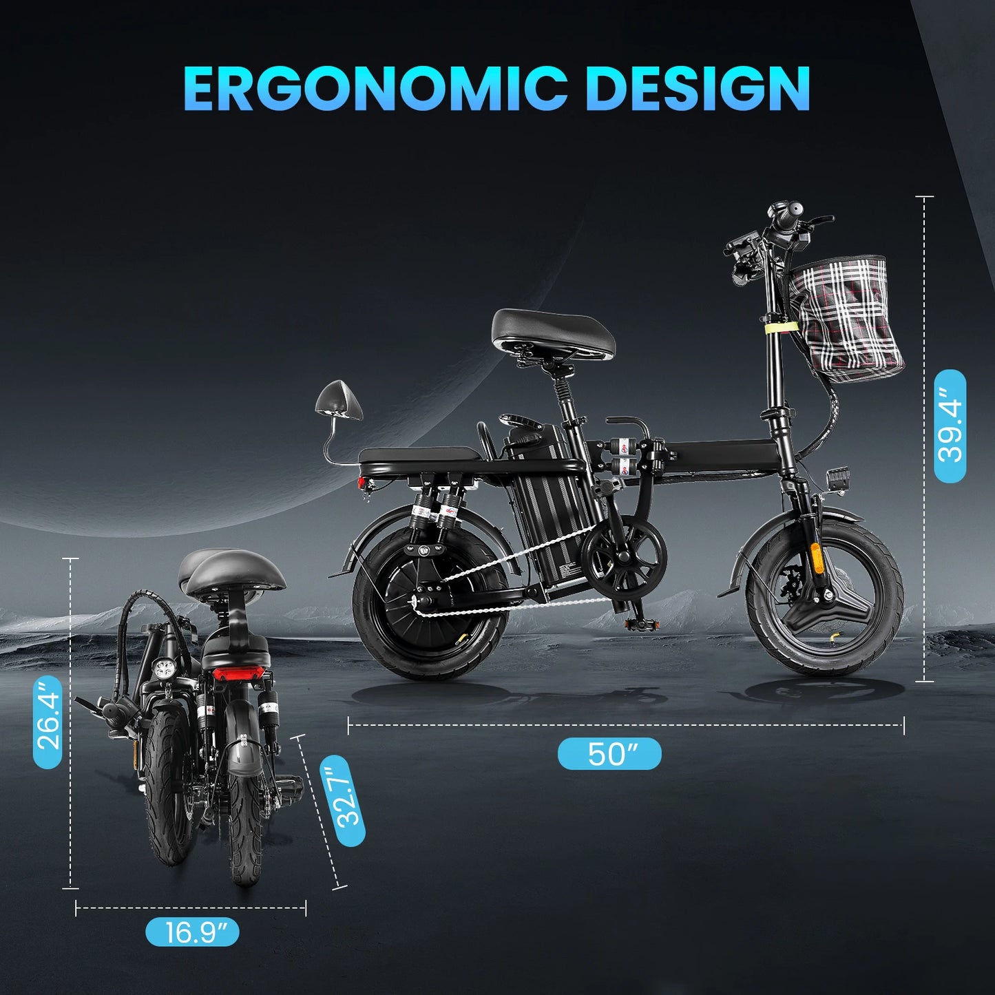 AiliFe Electric bicycle 500W Foldable Electric bike 48V 20Ah Folding E Bike Long Range for Commuting