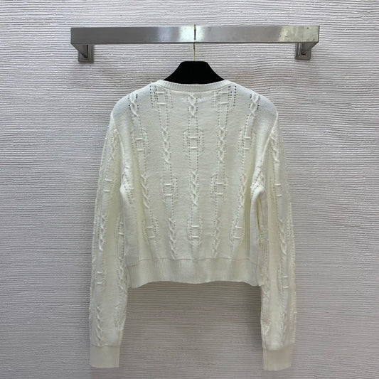 High-quality autumn and winter women's short-length versatile pullover long-sleeved knitted shirt top SU244
