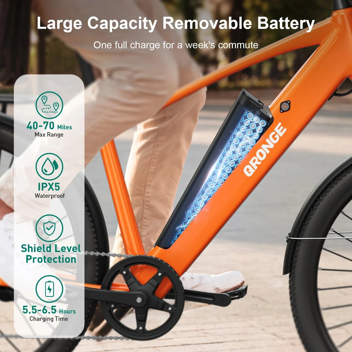 Electric Bike for Adults 1000W Peak, 460Wh Battery Max 70 Miles Electric Bike, 7 Speed & 5 Riding Modes 26 Inch E Bike 25MPH Max