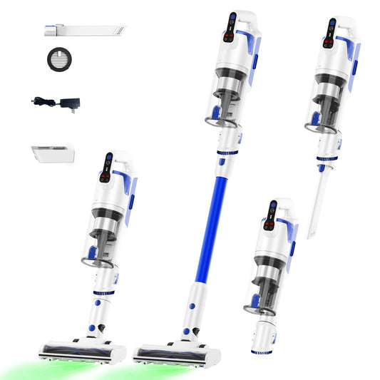 WHALL Cordless Vacuum Cleaner, Stick Vacuum Cleaner with Brushless Motor, Handheld Vacuum Cleaner for Car, Home, Pet Hair