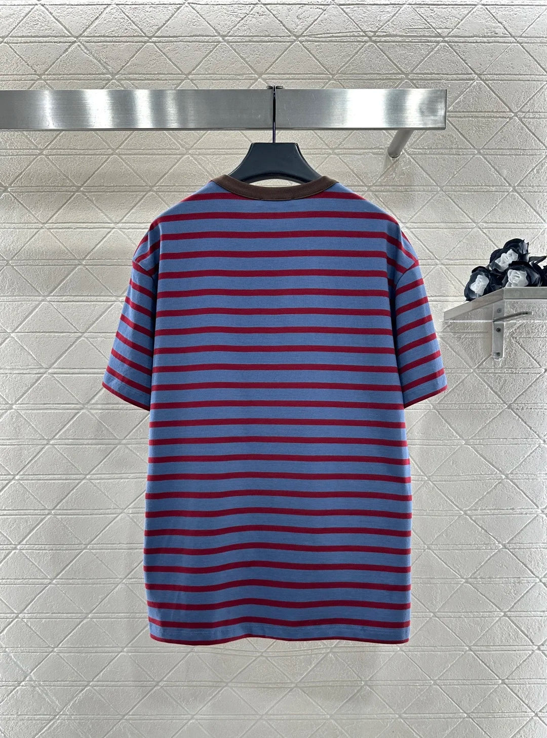 26 early spring new women's high-end new product pullover round neck knitted striped loose casual T-shirt top
