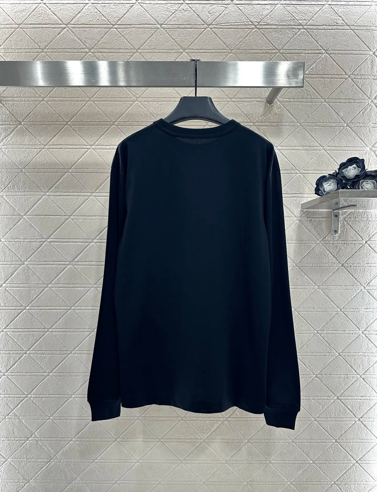 25 autumn/winter new letter printed round neck long sleeved women's trendy casual sports style pure cotton high-end T-shirt top