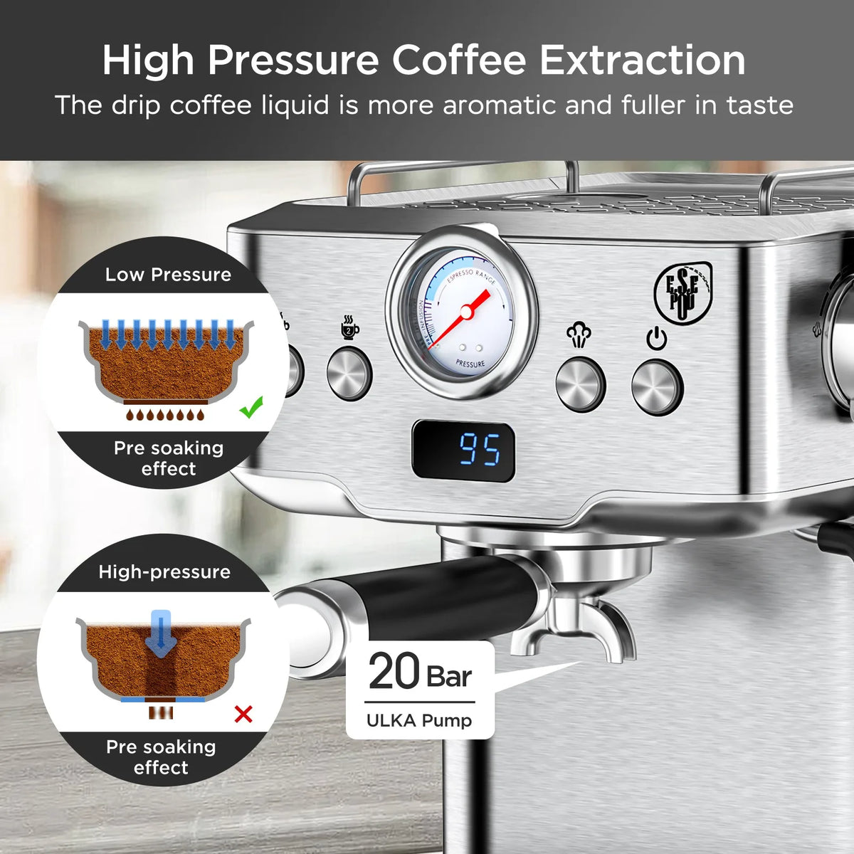 Plum Chef Professional Compact Household Coffee Maker